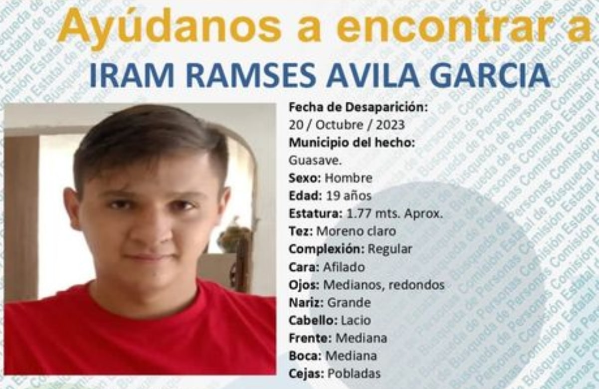 Iram Ramsés Ávila García desapareció en Sinaloa tras ayudar a un amigo en mudanza