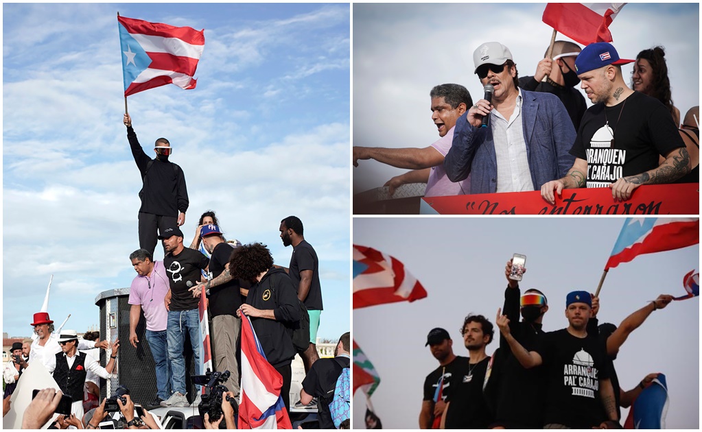 Benicio Del Toro y Ricky Martin lideran protesta en Puerto Rico