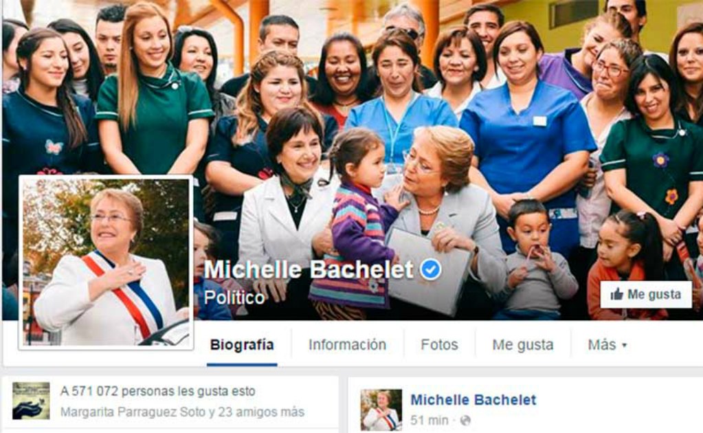 Bachelet reabrió su cuenta de Facebook