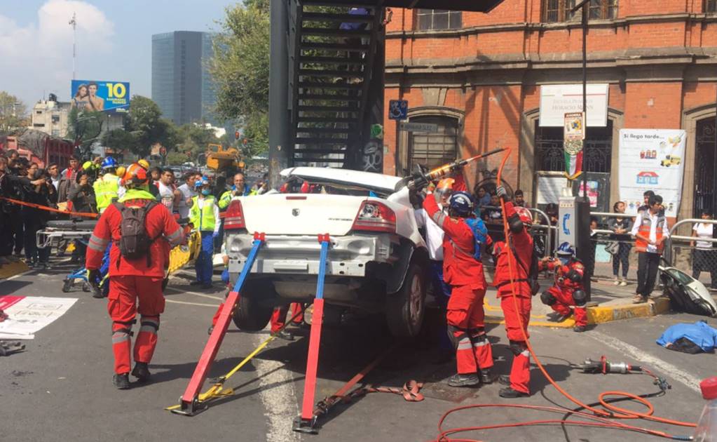 Realizan 7 simulaciones de accidentes durante un sismo en CDMX