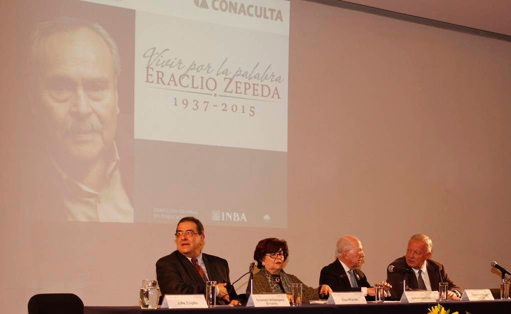 Rinden homenaje a Eraclio Zepeda en Bellas Artes