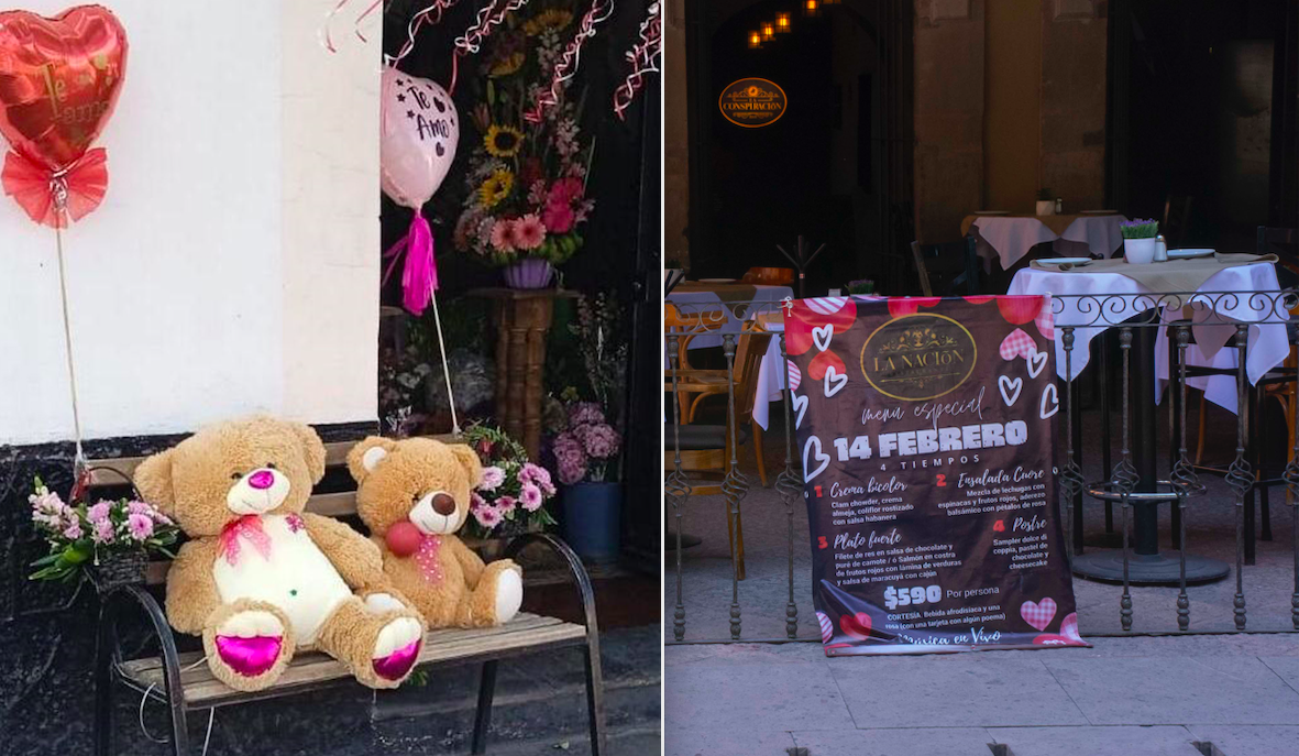 Globos, flores y cenas románticas. Todo está listo para celebrar San Valentín en Querétaro 