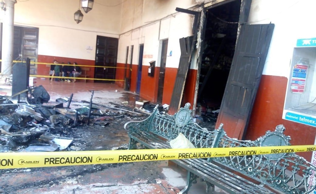 Se registra incendio en Oficialía Mayor de Paracho, Michoacán