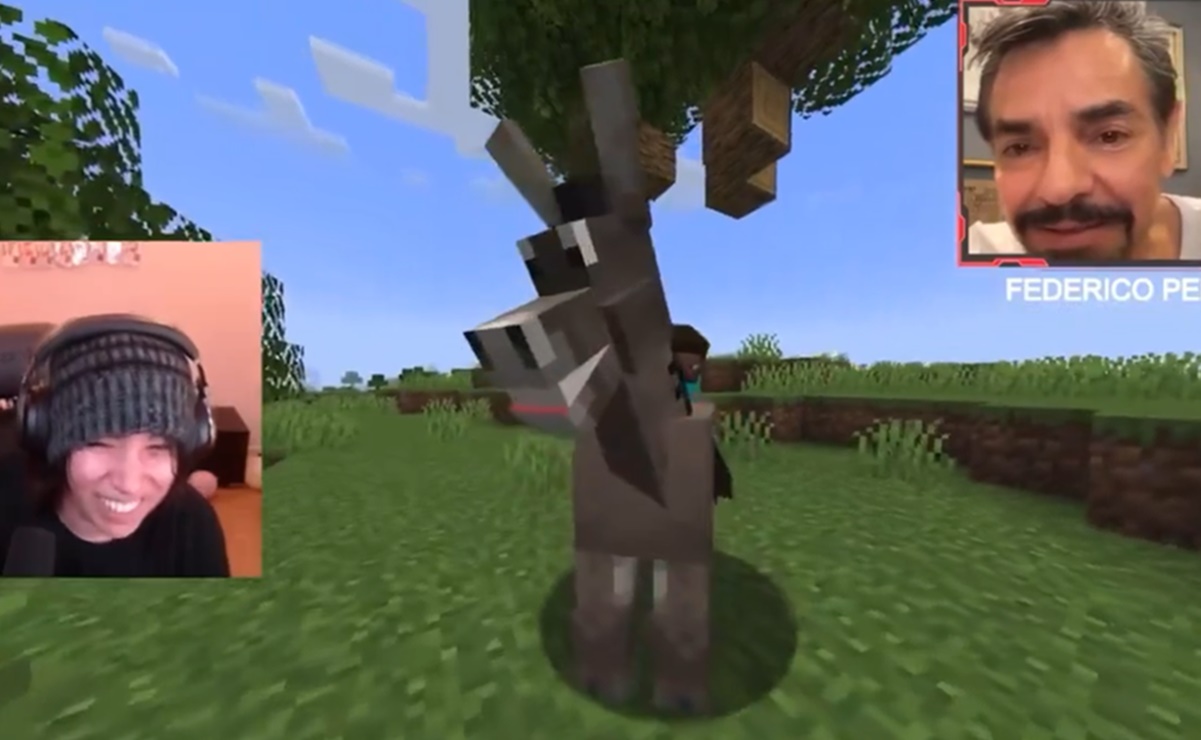 VIDEO: Eugenio Derbez vuelve como el Burro de Shrek con streamer "Quackity" en Minecraft