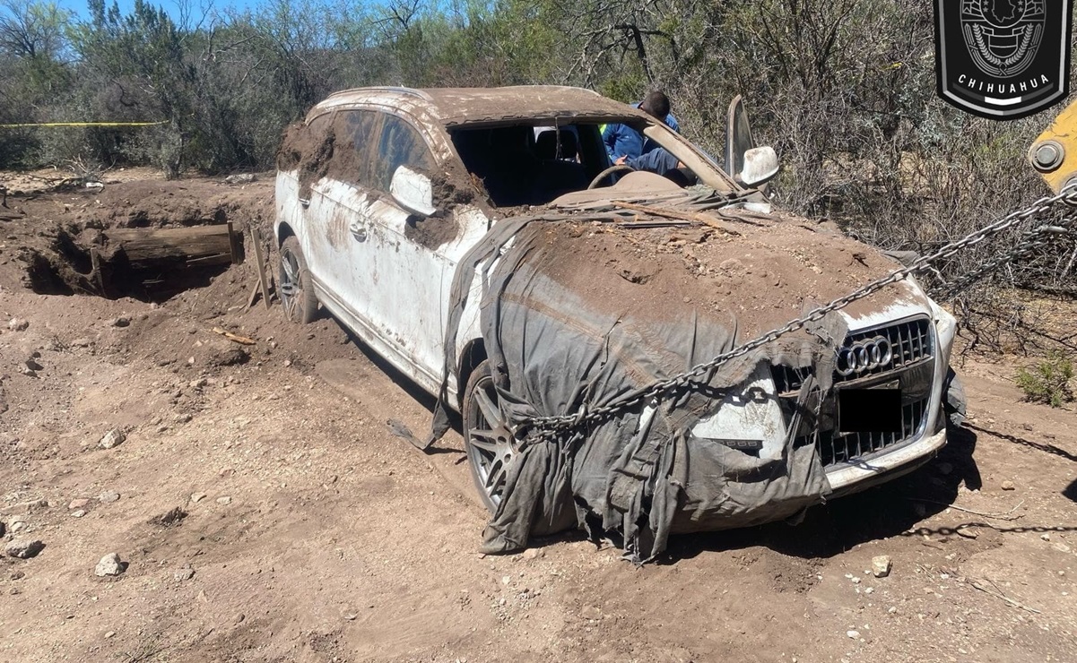 Encuentran un Audi enterrado durante operativo de búsqueda de desaparecidos en Chihuahua