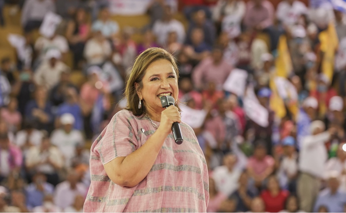 Acusa Xóchitl Gálvez a gobernador de SLP de borrar bardas con propaganda de la alianza opositora