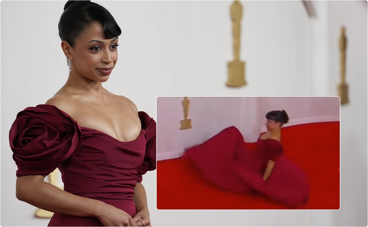 Al "estilo Juan Gabriel", Liza Koshy cae en alfombra roja de los Premios Oscar: VIDEO