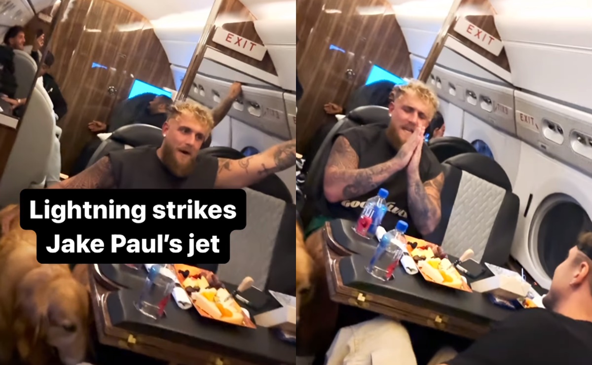 Antes de la pelea con Mike Tyson, Jake Paul vive momento de terror por golpe de rayo sobre su jet en pleno vuelo