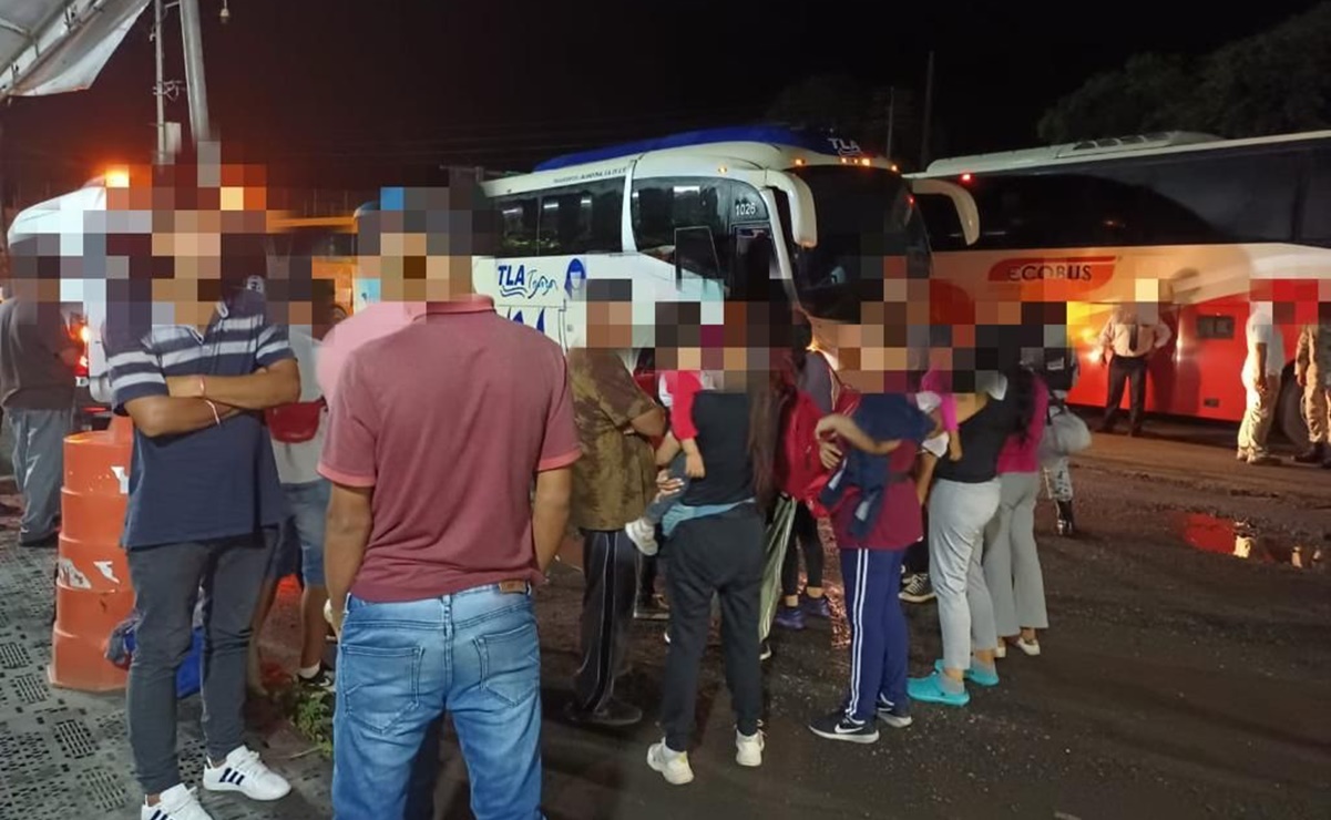 Detienen a 285 migrantes y a tres presuntos traficantes de personas en Veracruz 