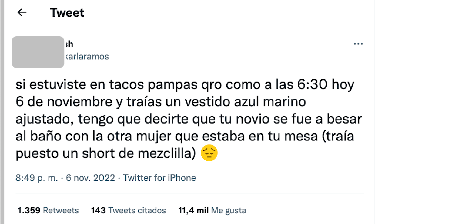 "Si estuviste en Tacos Pampas", el mensaje viral en Querétaro 