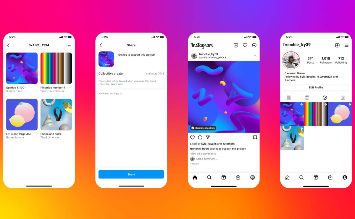 NFT en Instagram: ¿cómo funcionarán los coleccionables digitales? 