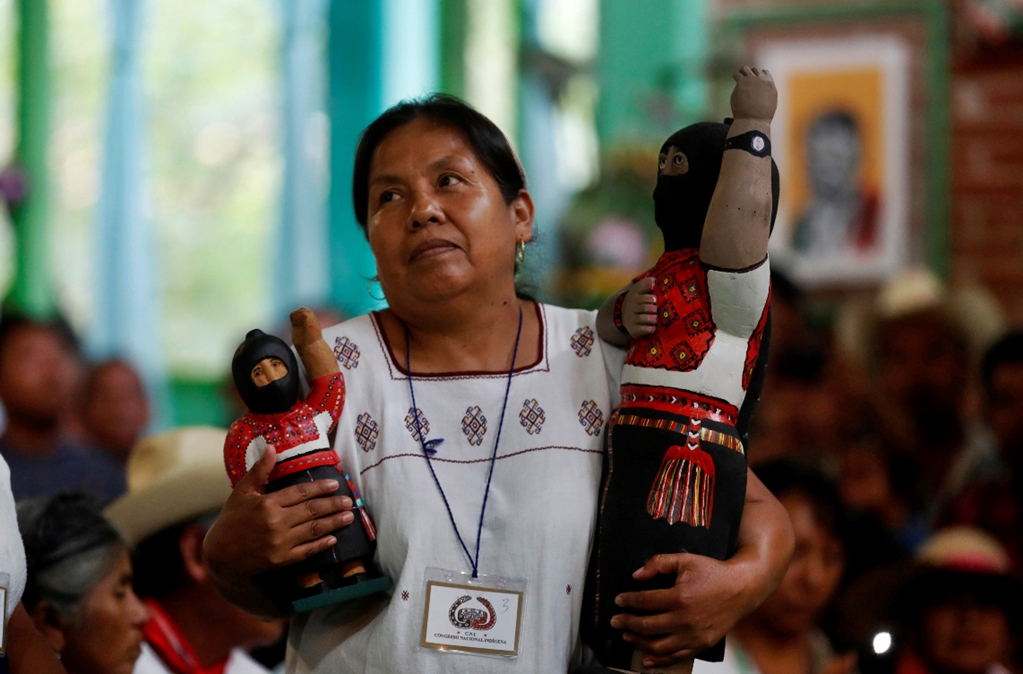 Marichuy llama a “derribar el capitalismo” al termino de su gira por Chiapas