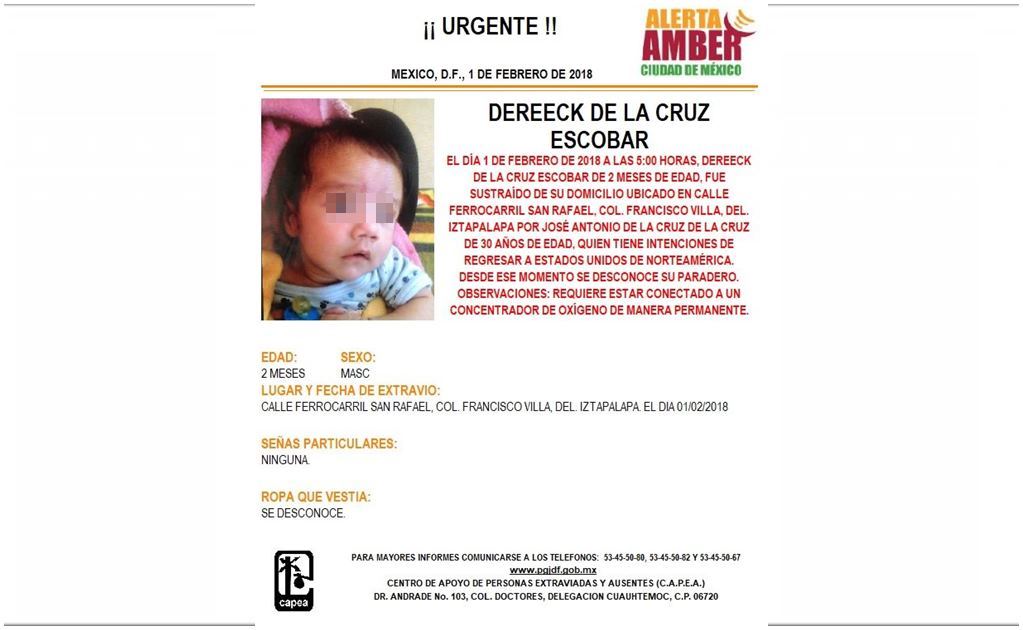 Activan Alerta Amber por padre que busca sacar a bebé del país 