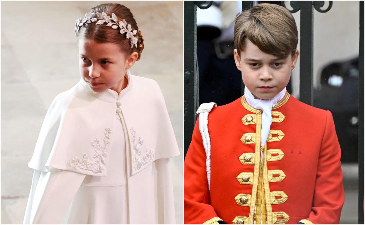 La princesa Charlotte y los príncipes George y Louis, en el centro de la coronación de Carlos III