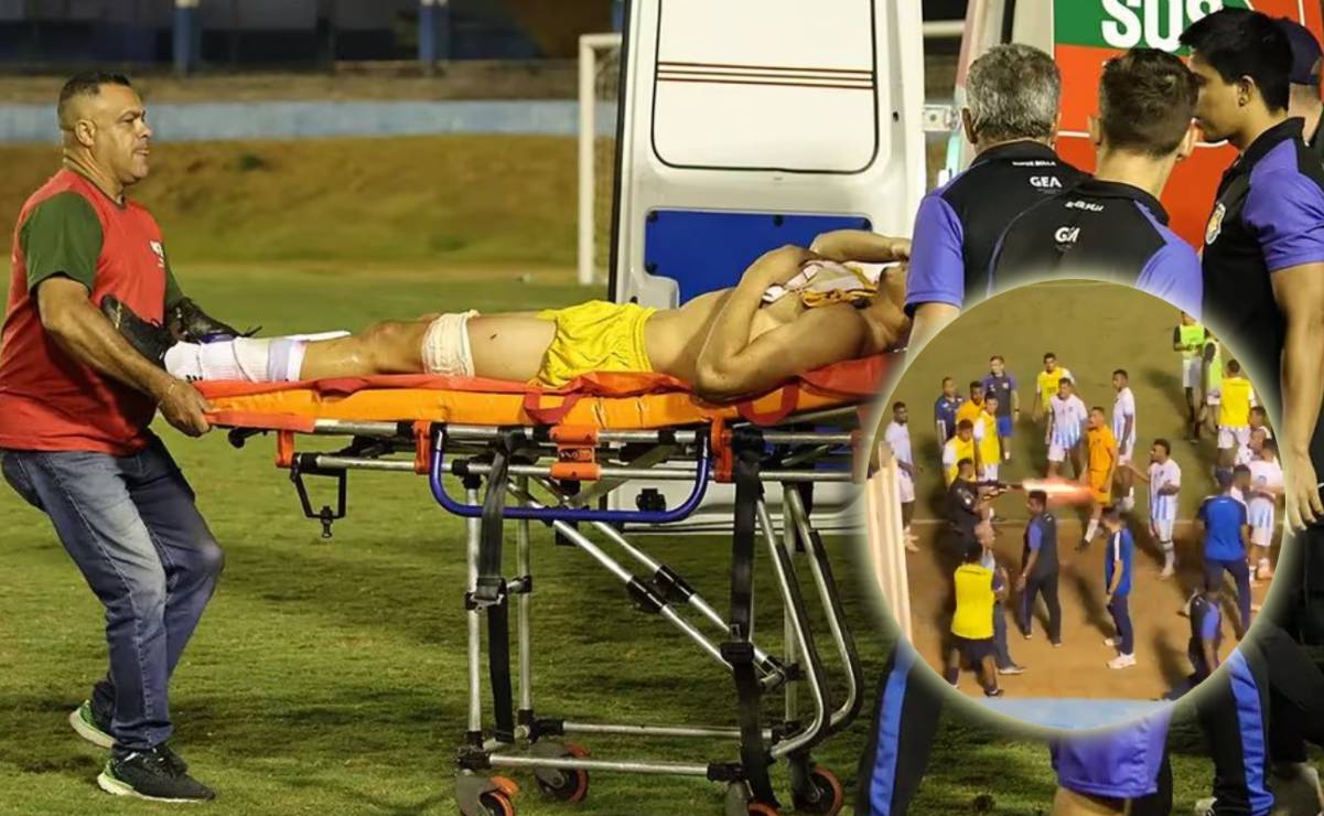 ¡Lamentable hecho en el futbol brasileño! Policía hiere de bala a portero tras discusión en partido