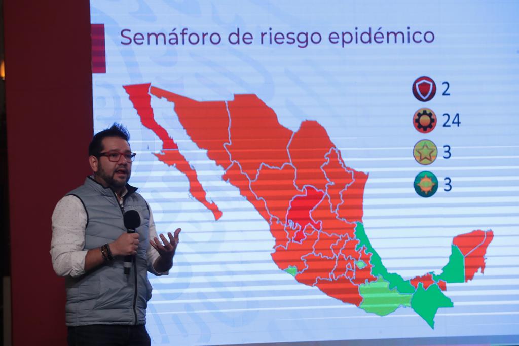 Veracruz pasa a semáforo verde por Covid; Baja California y Zacatecas, en rojo