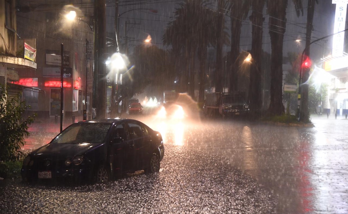 Activan alerta púrpura por fuertes lluvias en Coyoacán, Benito Juárez y Álvaro Obregón