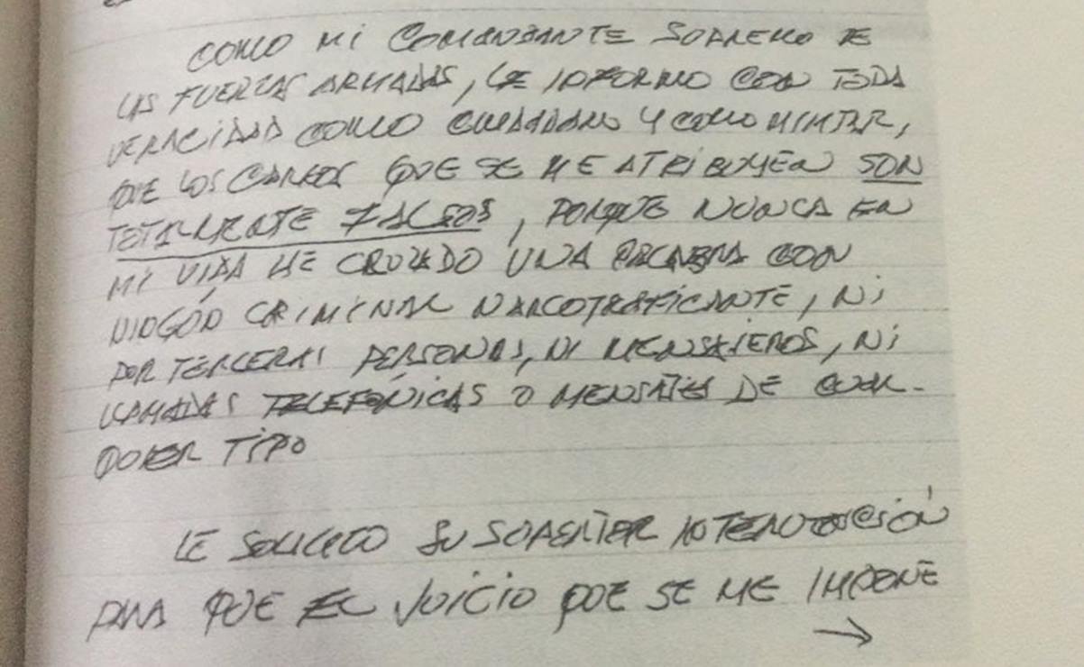 "Mi detención fue humillante"; AMLO revela carta que Cienfuegos le mandó de puño y letra