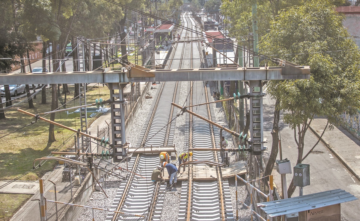 Concluyen trabajos de mantenimiento en vías del tren ligero en tramo Xochimilco-Huipulco