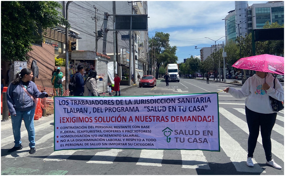 Personal de salud bloquea vialidades principales de la CDMX; exigen basificación y mejores condiciones laborales