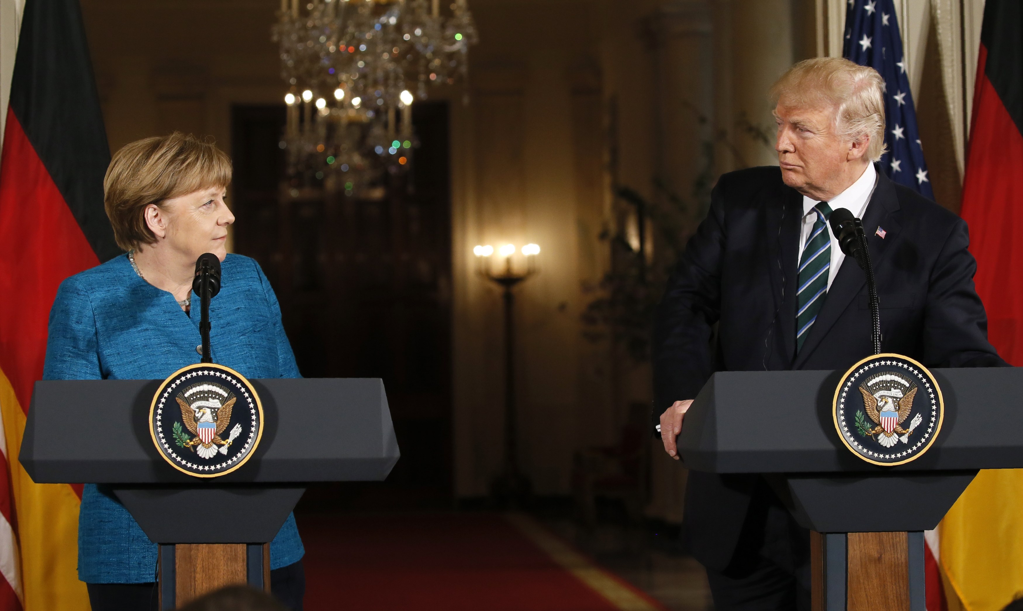 Merkel y Trump, como el agua y el aceite