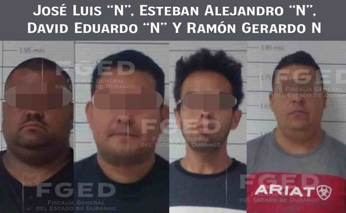 Fiscalía detiene y procesa a 4 policías municipales por delitos de homicidio, extorsión, robo y lesiones en Durango