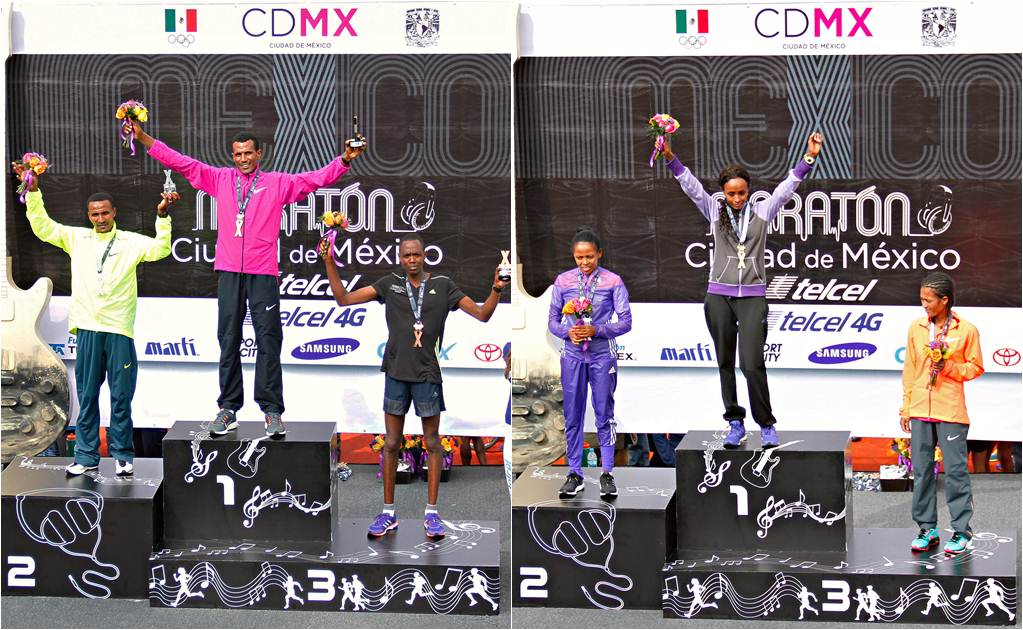 Aschenik y Amare ganan el Maratón de la ciudad de México 
