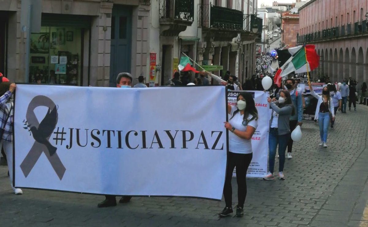 Realizan marcha por la paz y justicia en Zacatecas tras ola de violencia 