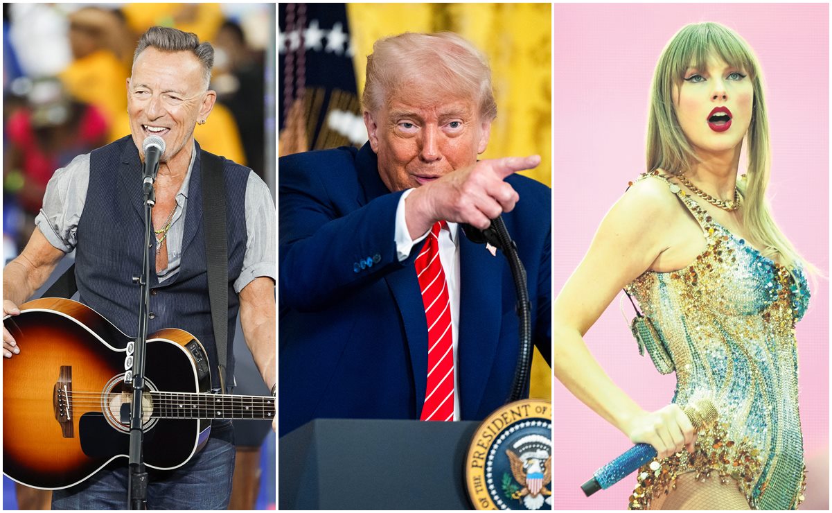 Trump se lanza contra Bruce Springsteen y Taylor Swift; a él lo llama  "cretino prepotente"