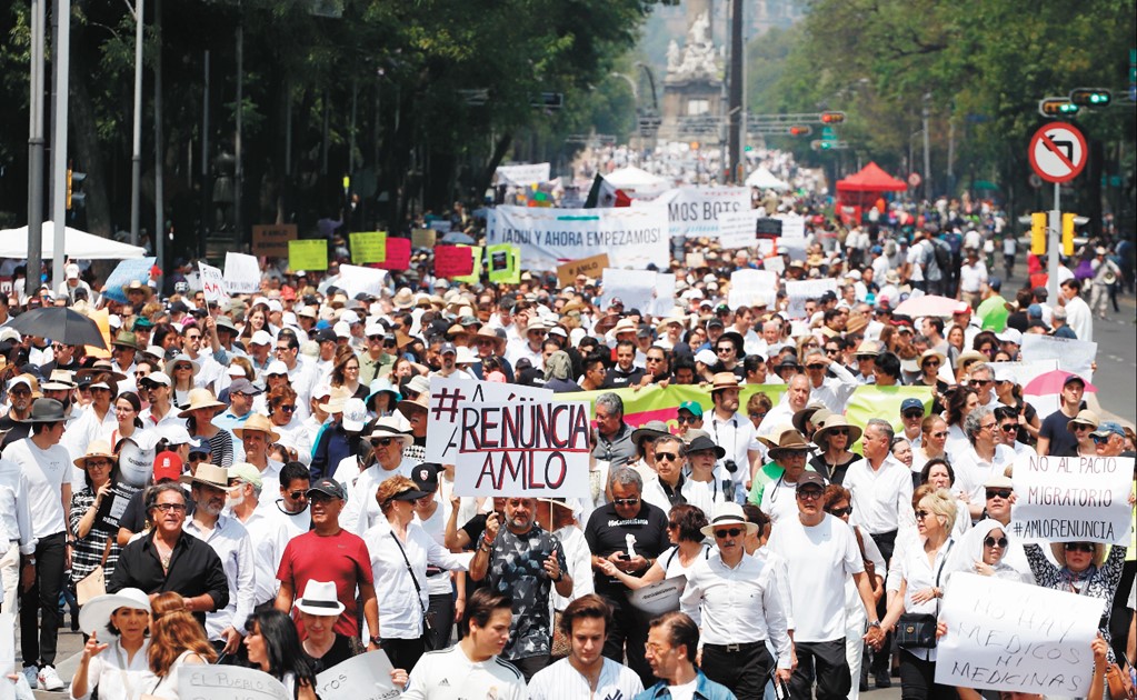 Thousands march against President López Obrador
