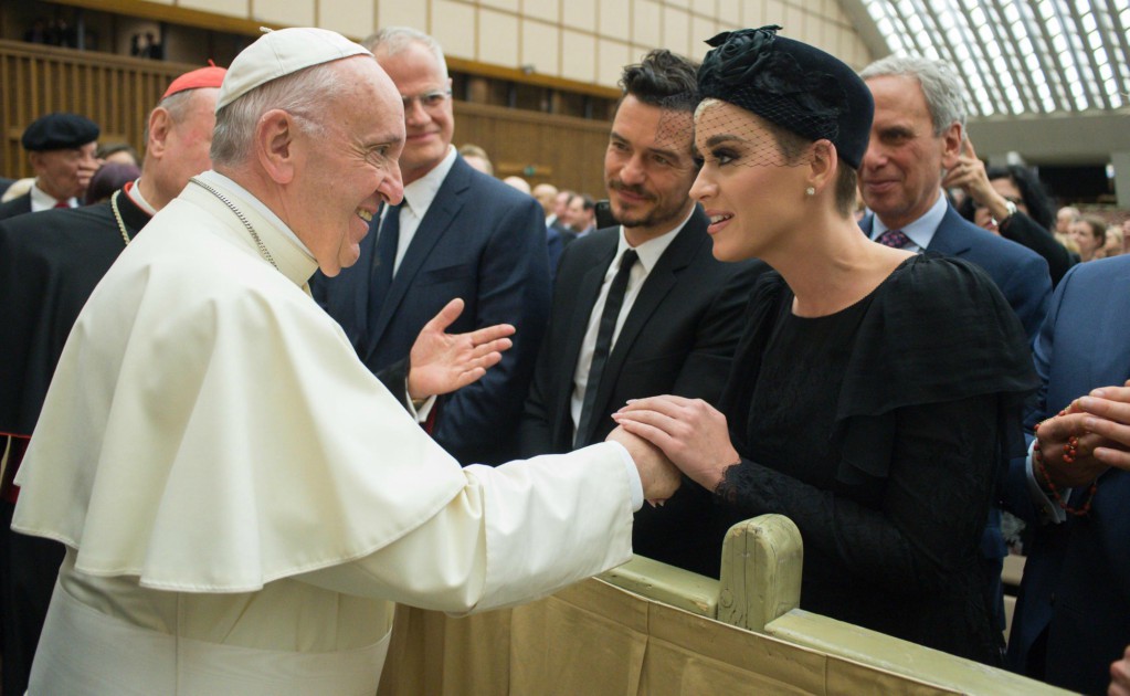 El look de Katy Perry para conocer al Papa Francisco