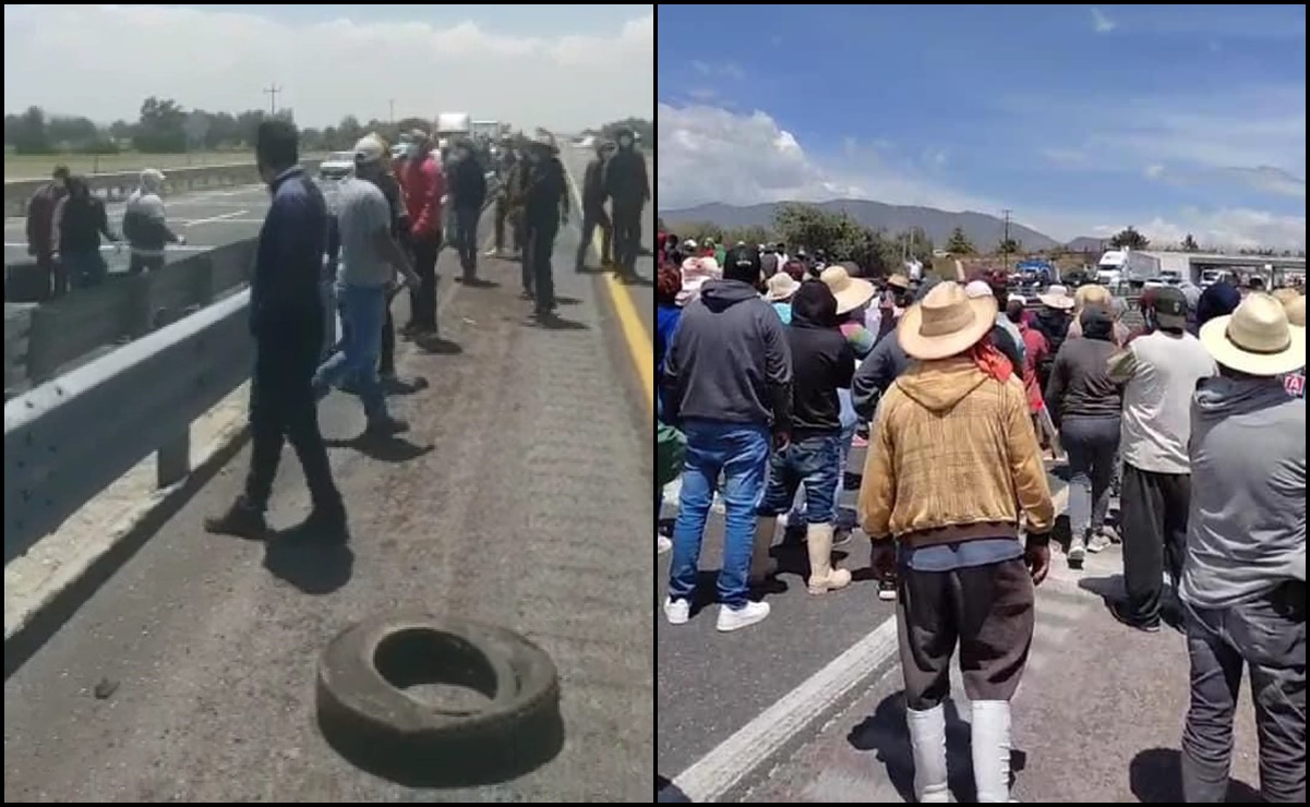 Cierran autopista en defensa de presunto líder huachicolero de Puebla