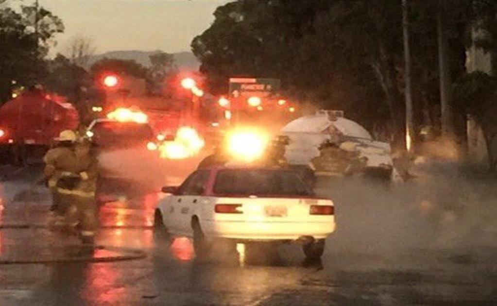 Choque de pipa causa fuga de gas en Ticomán