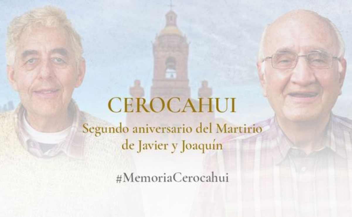 Develan mural para conmemorar segundo año del asesinato de sacerdotes jesuitas en Cerocahui, Chihuahua