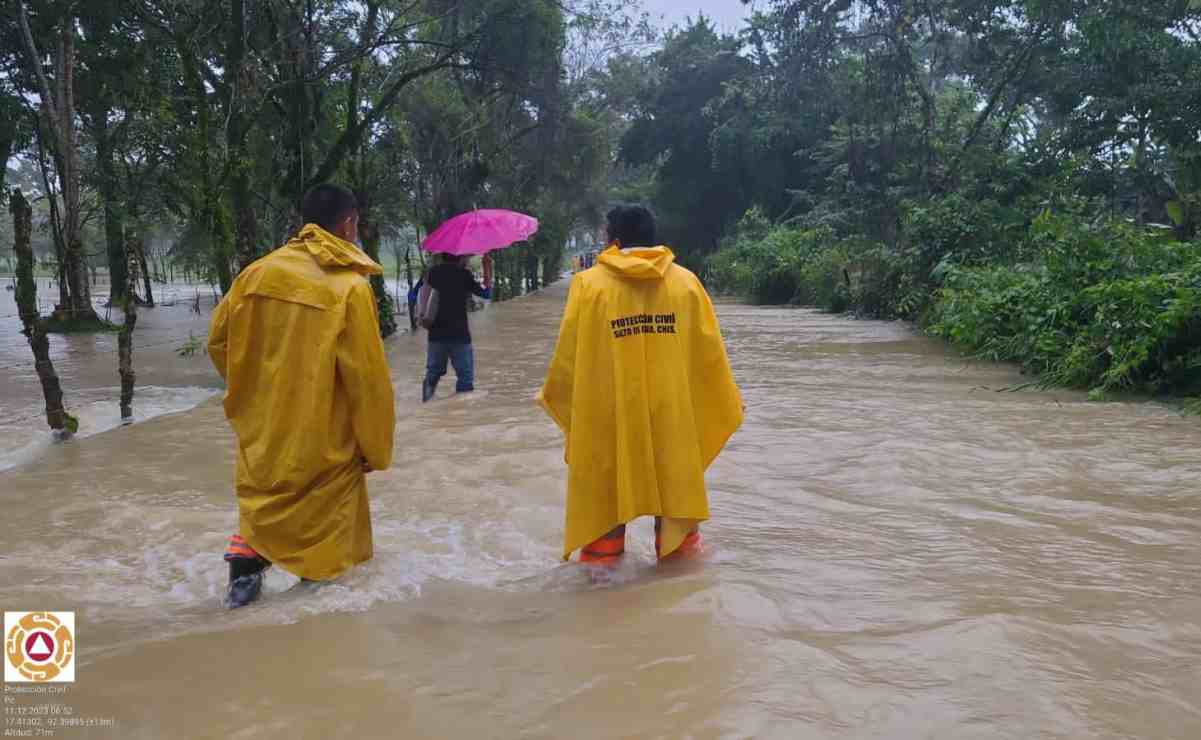 Prevén lluvias torrenciales en Chiapas; autoridades informan que disponen de 480 refugios temporales en caso de emergencia