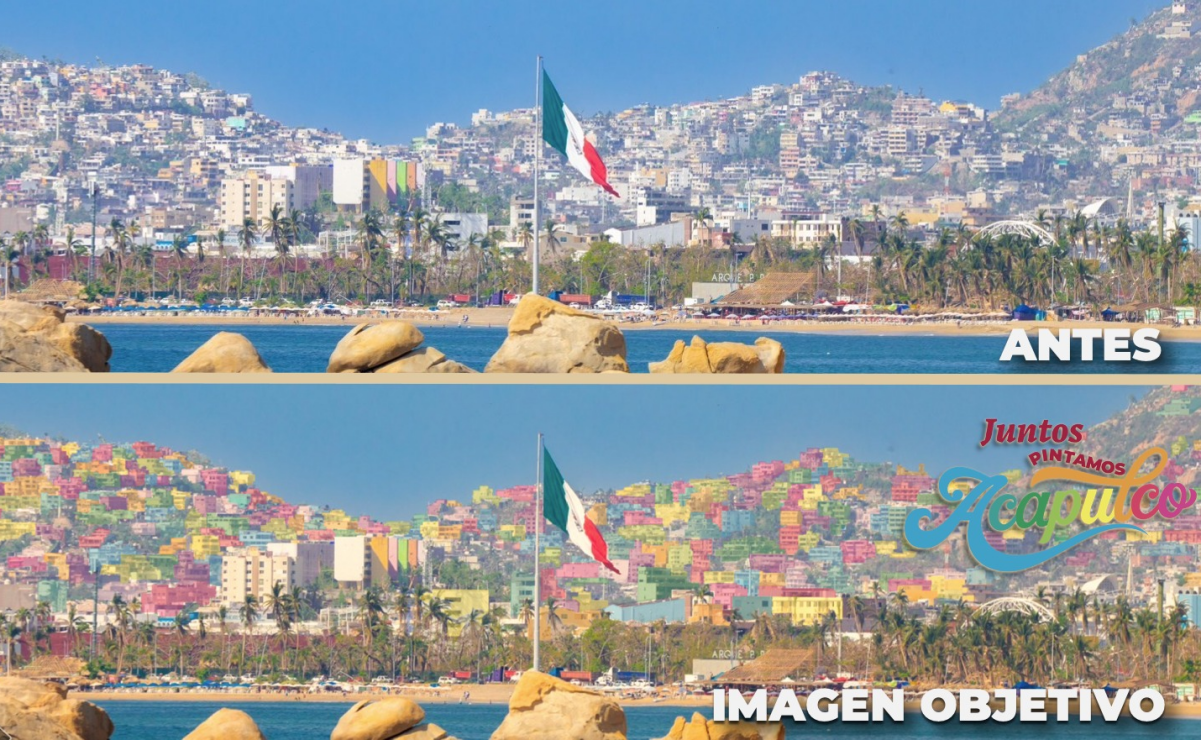 Con Juntos Pintamos Acapulco buscan renovar la imagen del puerto tras el paso de "Otis"