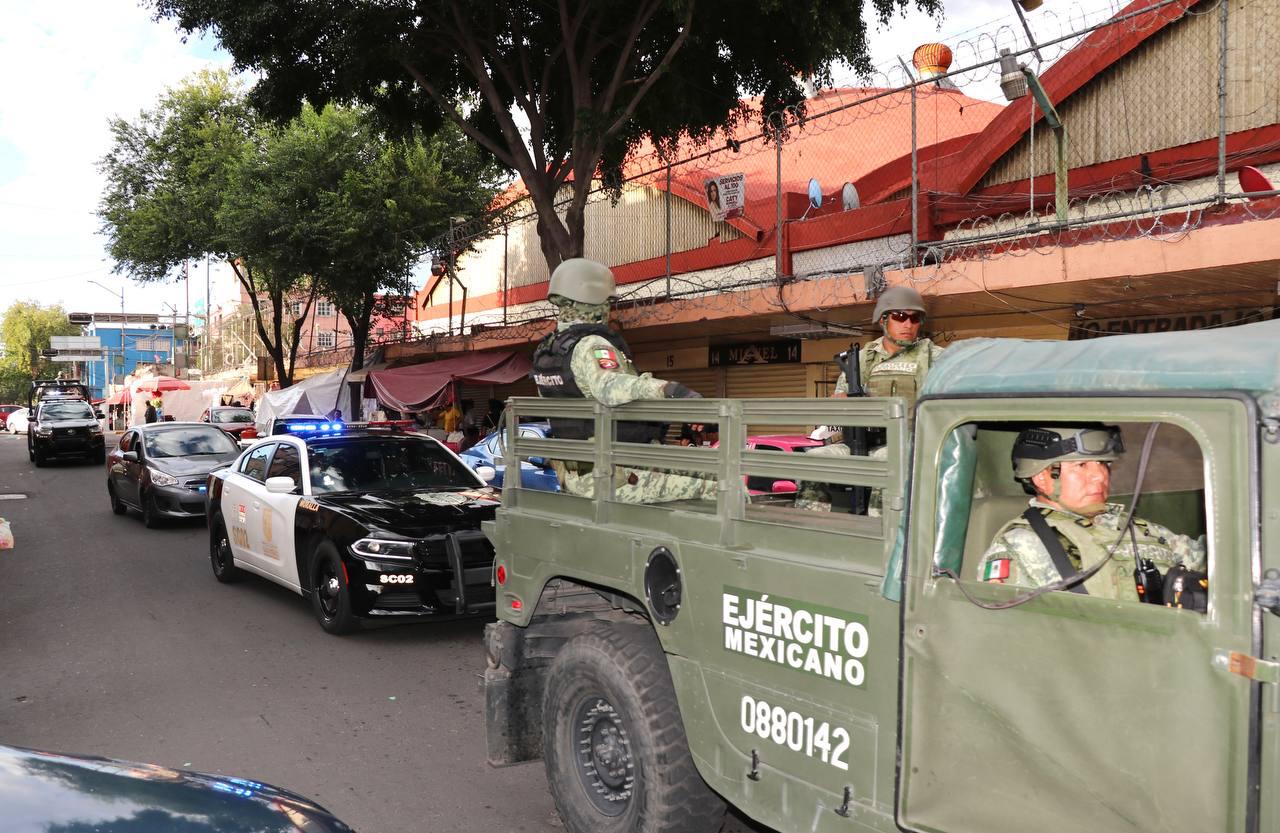 Elementos del Ejército, GN y policías de la CDMX realizan operativo en la Cuauhtémoc contra delitos de alto impacto