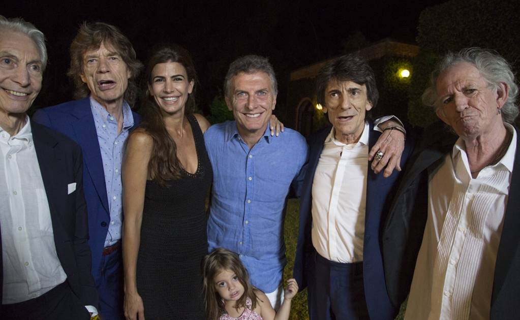 Rolling Stones cenan con presidente de Argentina