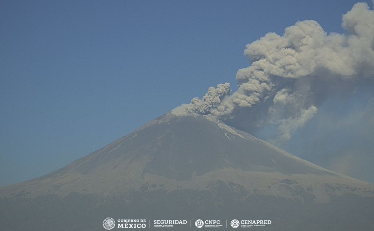 Volcán Popocatépetl se mantiene en alerta Amarilla Fase 2; la calidad del aire es regular