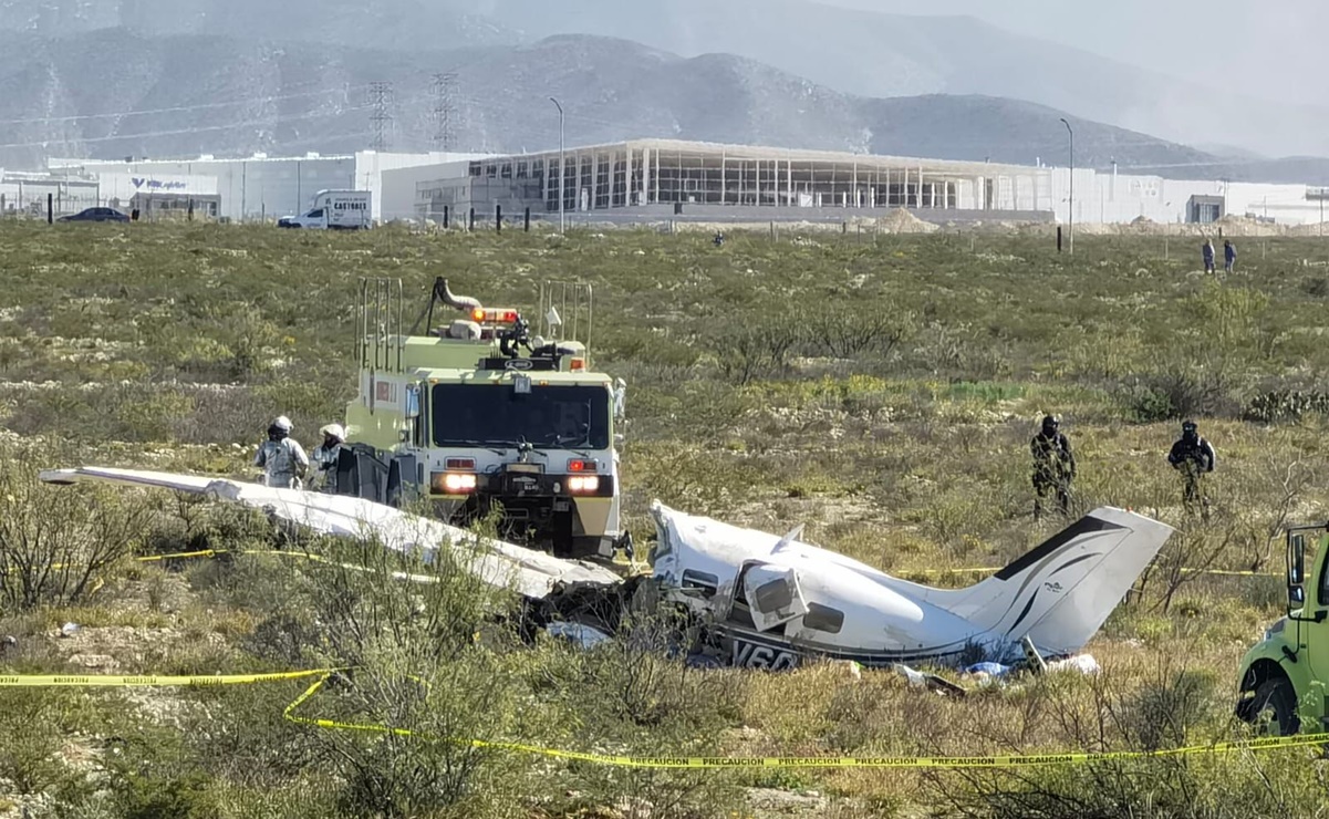 Mueren cuatro personas en desplome de avioneta en Ramos Arizpe, Coahuila