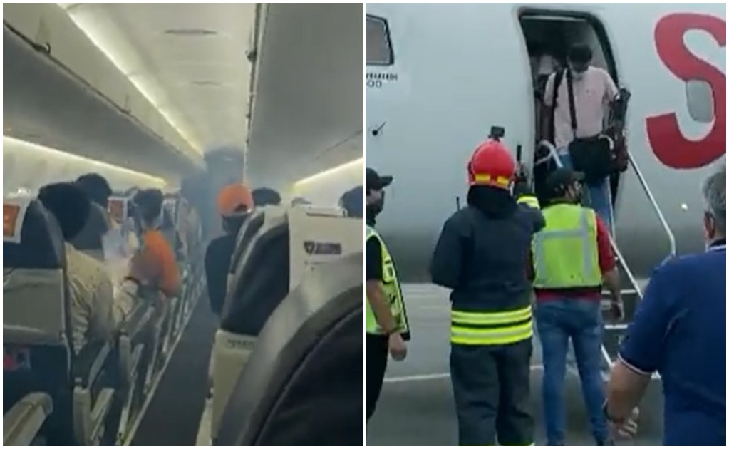 VIDEO. Avión aterriza de emergencia en Nueva Delhi tras llenarse la cabina de humo