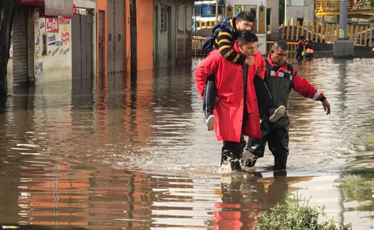 Suman 180 viviendas afectadas por inundaciones tras lluvias en Ixtapaluca
