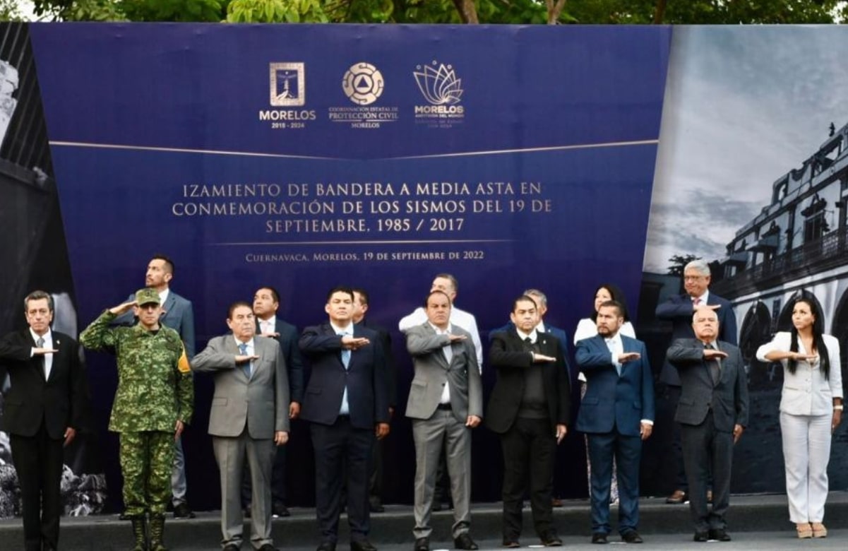 Rinden homenaje en Morelos para recordar a víctimas del 19S de 1985 y 2017 