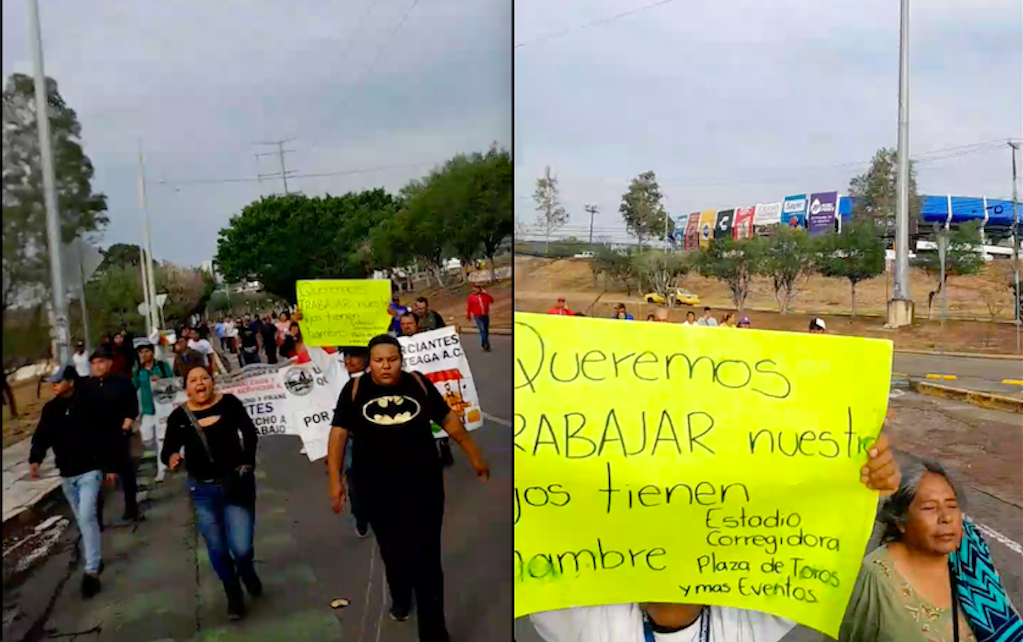 Por unos minutos, franeleros y comerciantes bloquearon la carretera 57 