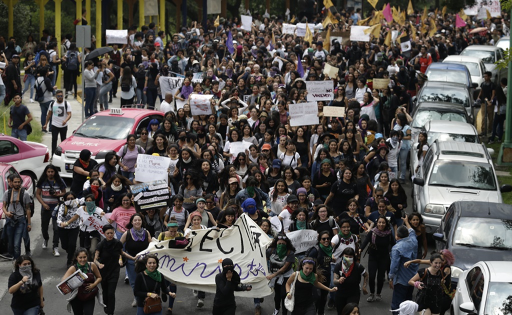 También se protestó en la UNAM contra la violencia de género