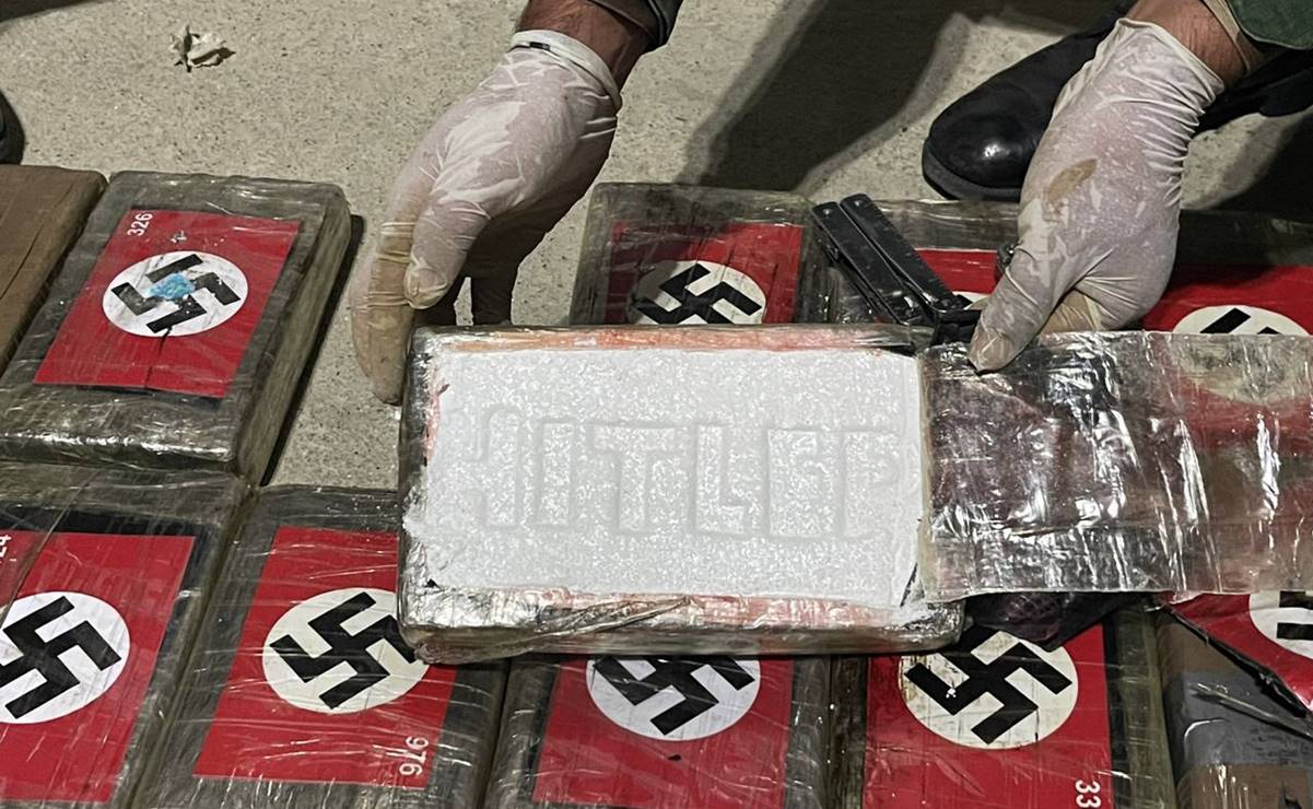 Incautan 58 kilos de cocaína con simbología nazi en Perú; su destino era Bélgica