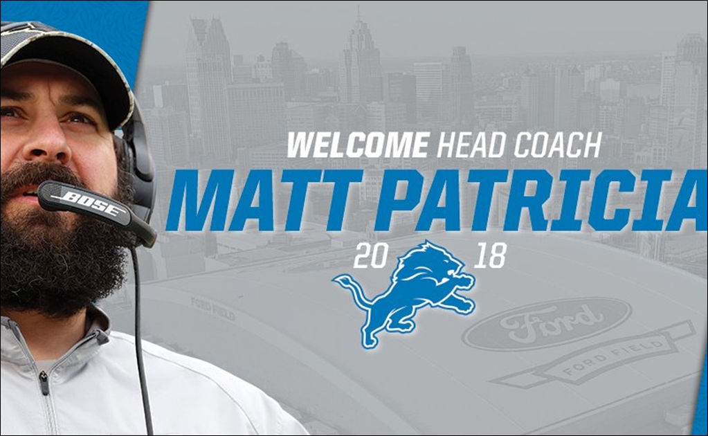 Matt Patricia, nuevo head coach de Lions de Detroit