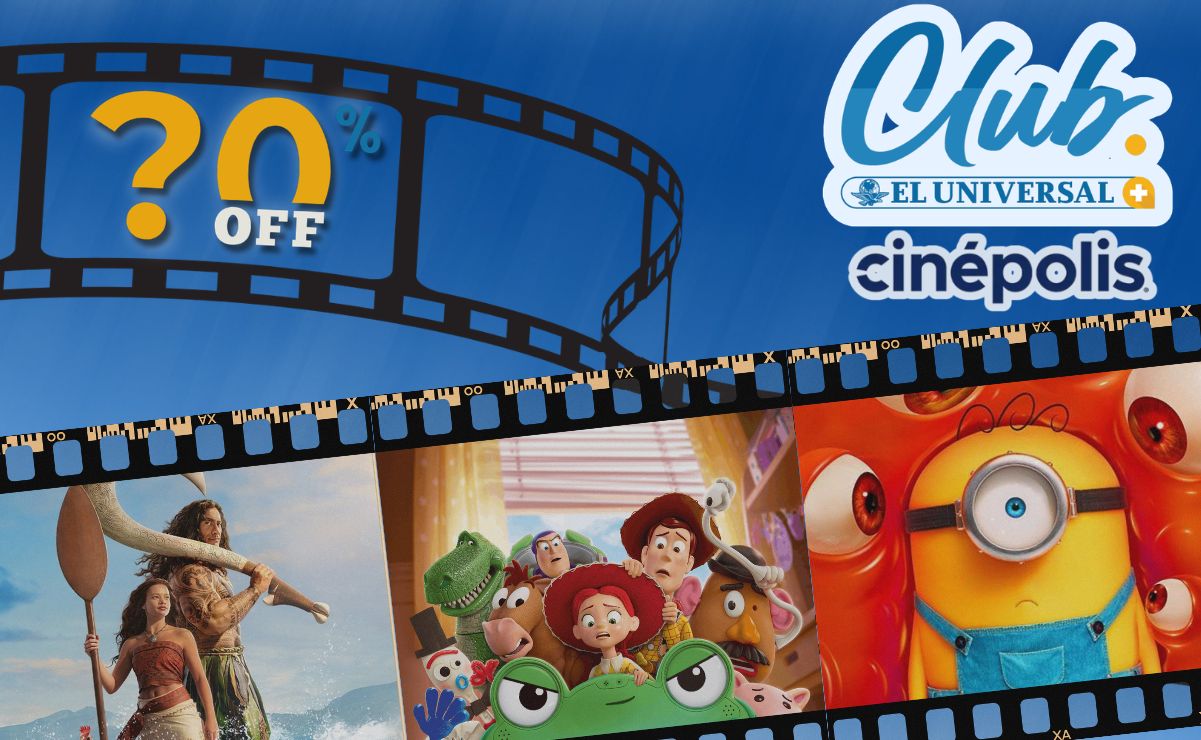 Como suscriptor de Club EL UNIVERSAL puedes acceder a precios especiales en Cinépolis.  |  Imagen: especial.