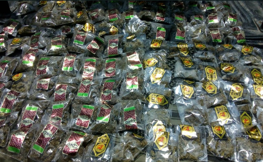 Guardia Nacional asegura mil 384 dosis de crystal, cocaína y marihuana en Irapuato 