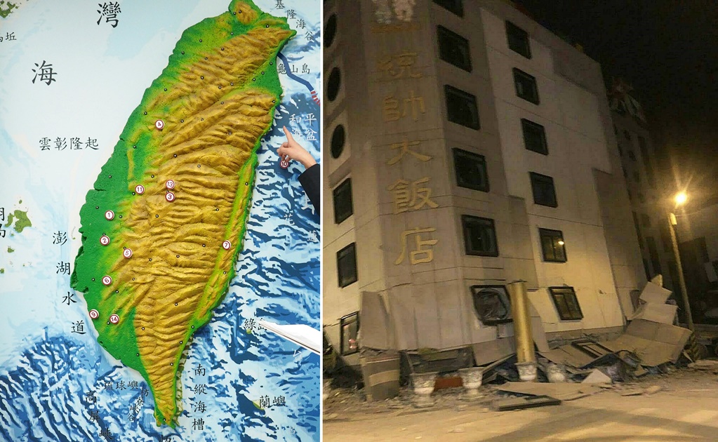 Taiwán reporta personas atrapadas y daños por terremoto de 6.0 grados